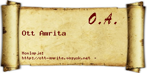 Ott Amrita névjegykártya
